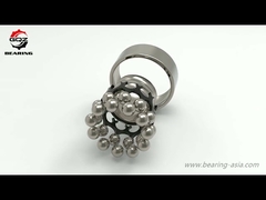 โหลดลูกกลมปรับตัวเอง คลีนออฟน้ํามันสองแถวด้วยกรงเหล็ก