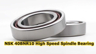 Gcr15 วัสดุเหล็ก NSK 40BNR10 ตลับลูกปืนเม็ดกลมสัมผัสเชิงมุม 40BNR10HTYNDUELP4Y