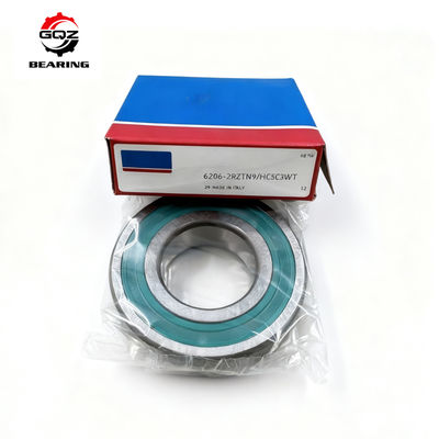 ซื้อ 6206-2RZTN9/HC5C3WT ตลับลูกปืนเม็ดกลมร่องลึกเซรามิกไฮบริด 30×62×16 มม. สำหรับมอเตอร์ขับเคลื่อนด้วยอินเวอร์เตอร์ การผลิตออนไลน์