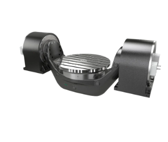 ซื้อ HIWIN RAB-500 โต๊ะหมุนสวิงสองแกนแบบรองรับสองด้าน มอเตอร์แรงบิดระบายความร้อนด้วยน้ำ ไร้ระยะคลอน สำหรับงานกัด CNC แม่พิมพ์และอากาศยาน การผลิตออนไลน์