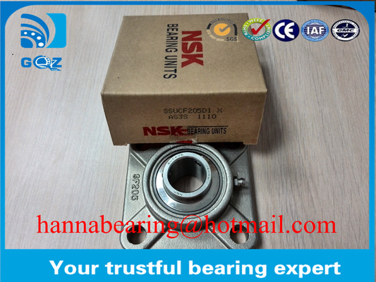 หม้อ 30 มม เมตรหมอนบล็อคเบียริง SUCF206 สี่บอลท์ Flanged Housing สําหรับเข็มขัดขนส่ง