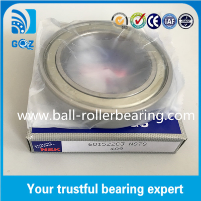 โลหะป้องกัน C3 ความสะอาด Deep Groove Ball Bearing NSK 6015ZZ C3