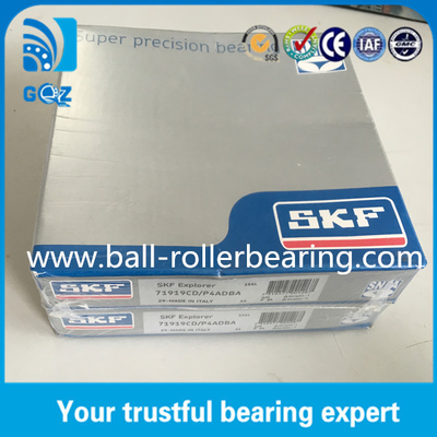 มุมสัมผัส 15 องศา หมุนลูกกลมความแม่นยําสูง Skf 71911 CD / P4A