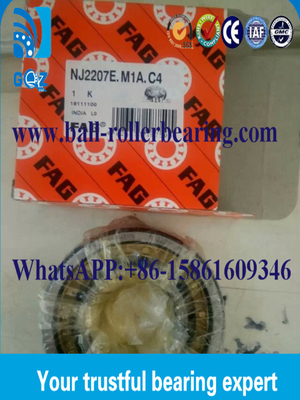 FAG NJ2207E.M1A.C4 กระบอกม้วนยางเหล็กความเร็วสูง