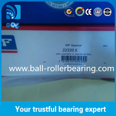 แบบ E Cage กลมอุตสาหกรรม รอลเลอร์เบียริงภาระหนักเสริม SKF 22320 E