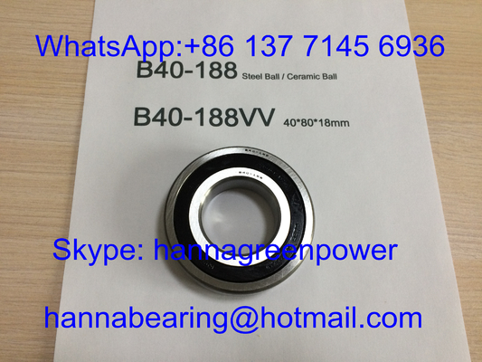 B40-188VV 15000RPM โลหะลูกหมุน B40-188-2RS มอเตอร์ความเร็วสูง โลหะ 40*80*18mm