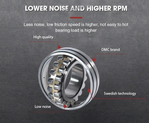 SKF 22207CA / W33 หัวหินม้วนกลมที่มีกรงเหล็ก / ทองแดงสําหรับการผลิตเครื่องจักร