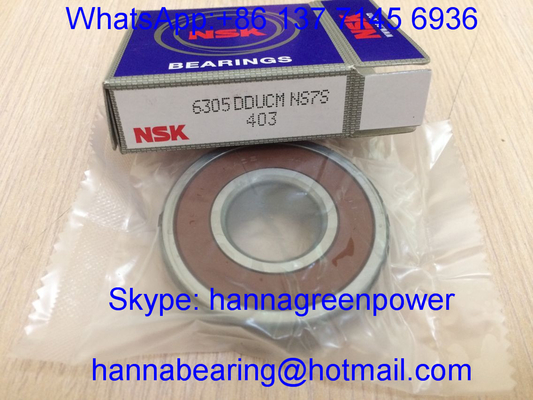 NSK 6305DDUCM / 6305DDUC3 แหล่งบรรทุกลูกกลองลึกที่มีรัดยาง 25x62x17 มม.