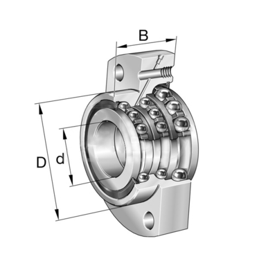 INA DKLFA40115-2RS หน่วยสอยลูกบอลแบบมุมสองทิศ 40*72*42mm