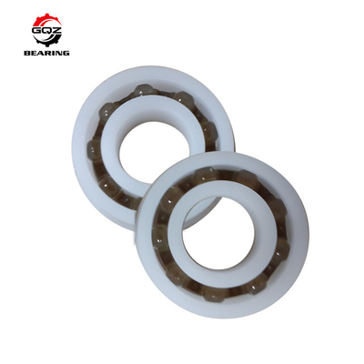 F6005 POM พลาสติก Flange กล่องลึก โครเมมิก ลูกหมุน 25 * 47 * 12 มม
