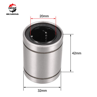 LM20UU สแตนเลส วัสดุเส้นกลมหลอดยาง ปิดเส้น bushing