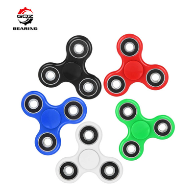 สปินเนอร์มือราคาถูก / ของเล่นนิ้วมือ Tri Fidget ด้วยหมุนลูกหนัง 608-2RS