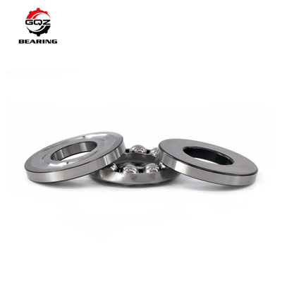 51306 โลหะแกนเหล็ก Gcr15 โลหะกลมแรงผลักดันที่มีกรงเหล็กแผ่น 30x60x21 มม.