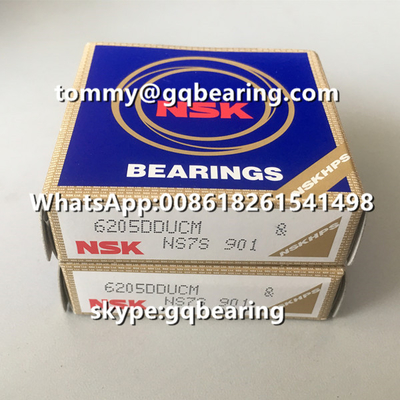 ประเทศญี่ปุ่นผลิต Gcr15 เหล็ก วัสดุ NSK 6205DDU 6205DDUCM ยาง ปิดลึก