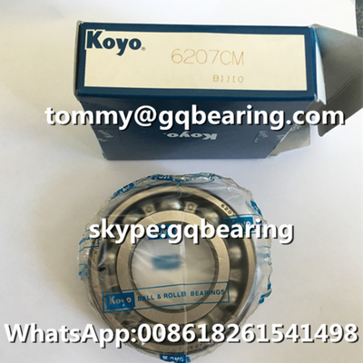 วัสดุเหล็ก Gcr15 ญี่ปุ่น KOYO 6207 6207CM แถวเดียว