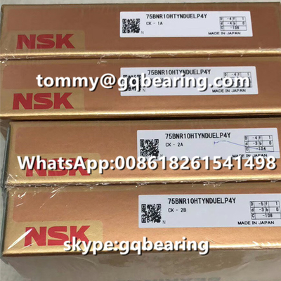 วัสดุเซรามิก ลูก P4Y ความละเอียดสูง NSK 75BNR10HTYNDUELP4Y ความเร็วสูง ลูกสกรูหลอด