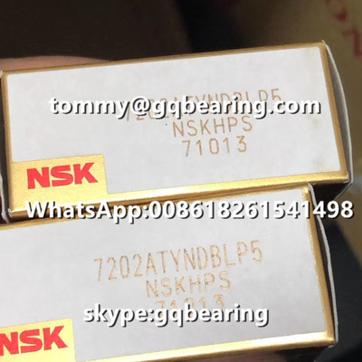P5 ความแม่นยําแสง Preload NSK 7202ATYNDBLP5 มุมสัมผัสลูกบอลหลอด