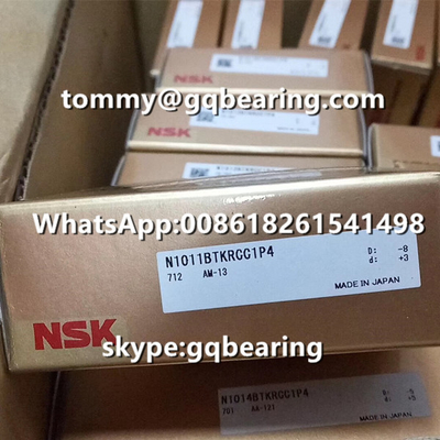CC1 ความเคลื่อนไหว NSK N1011BTKRCC1P4 คันเดียว คันยางม้วนกระบอกความแม่นยําสูง