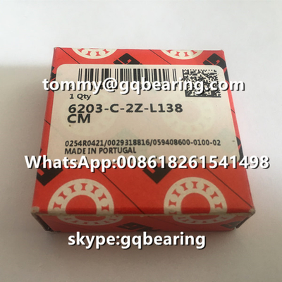 โปรตุเกส แอริจินอล FAG 6203-C-2Z-L138 CM หัวหักลูกกลมรูฟลึก 6203-C-2Z หัวหิน