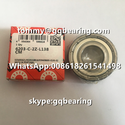 โปรตุเกส แอริจินอล FAG 6203-C-2Z-L138 CM หัวหักลูกกลมรูฟลึก 6203-C-2Z หัวหิน
