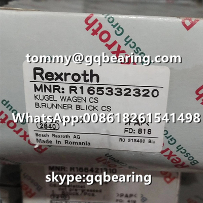Rexroth R165332320 สแตนเลส วัสดุ Flange ประเภทความยาวมาตรฐาน ความสูงมาตรฐาน โบล็อกเส้นตรง