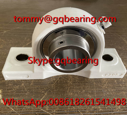 38.1 มิลลิเมตร Bore UCP208-24 POM วัสดุพลาสติก หน่วยบ้าน UCP208-24 เหล็กไร้สแตนเลส หมอนบล็อกลูกหลอด