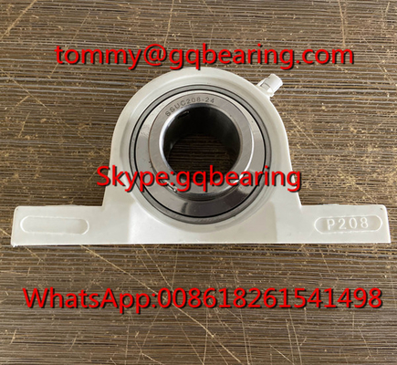 38.1 มิลลิเมตร Bore UCP208-24 POM วัสดุพลาสติก หน่วยบ้าน UCP208-24 เหล็กไร้สแตนเลส หมอนบล็อกลูกหลอด