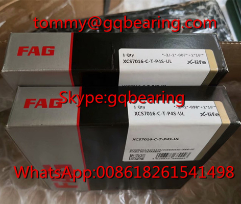 วัสดุเซรามิก ลูก FAG XCS7016-C-T-P4S-UL ความเร็วสูงยางปิดมุมสัมผัสลูกกลิ้ง