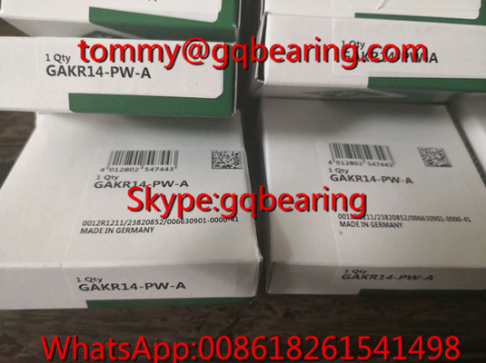 Gcr15 วัสดุเหล็ก เยอรมนี สาขากําเนิด INA GAKR14-PW-A ไม้ยางท้าย GAKR14- PW- A กลมเรียบ