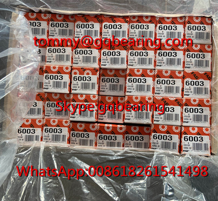 สแตนเลส Gcr15 ผลิตจากเกาหลี ทําแบบเปิด FAG 6003 กล่องกล่องลึก