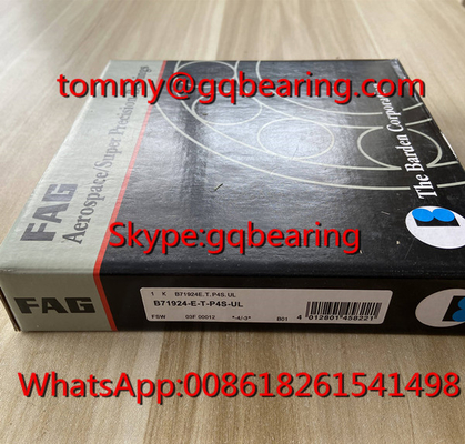 25 องศา มุมสัมผัส FAG B71924-E-T-P4S-UL Super Precision มุมสัมผัสลูกหมุน