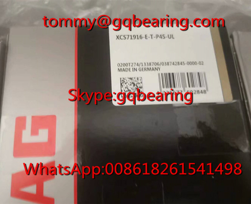 มุมสัมผัส 25 องศา FAG XCS71916-E-T-P4S-UL Super Precision มุมสัมผัสลูกกลอง
