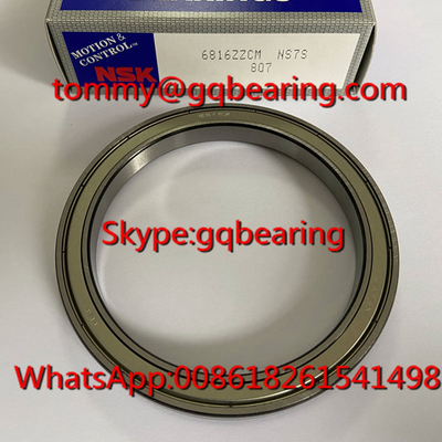 ประเทศญี่ปุ่น สินค้า Gcr15 สแตนเลส NSK 6816ZZCM หนังบาง กล่องลึก 80 x 100 x 10 mm