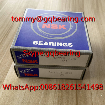 ประเทศญี่ปุ่น สินค้า Gcr15 สแตนเลส NSK 6816ZZCM หนังบาง กล่องลึก 80 x 100 x 10 mm