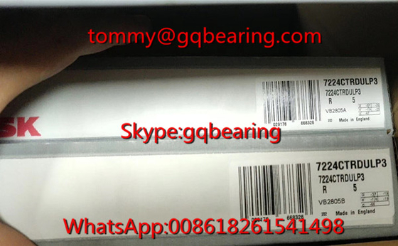 P3 Super Precision NSK 7224CTRDULP3 แถวเดียวมุมสัมผัสลูกบอลการบรรทุก 120 * 215 * 40mm