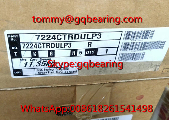 P3 Super Precision NSK 7224CTRDULP3 แถวเดียวมุมสัมผัสลูกบอลการบรรทุก 120 * 215 * 40mm
