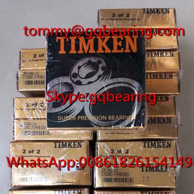 TIMKEN B7208C-T-P4S-DUL ความละเอียดสูงสุดมุมสัมผัสลูกกลมสอย 40x80x18mm มุมสัมผัส 15 องศา