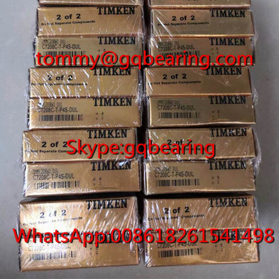 TIMKEN B7208C-T-P4S-DUL ความละเอียดสูงสุดมุมสัมผัสลูกกลมสอย 40x80x18mm มุมสัมผัส 15 องศา