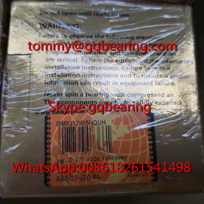 Gcr15 วัสดุเหล็ก ABEC7 ความแม่นยํา TIMKEN MM9313WI5HQUH กลมสกรูสนับสนุน หมุน 57.2x90x15.88mm