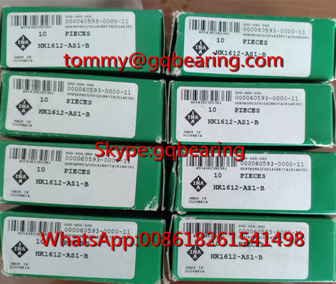 INA HK1612-AS1-B ถุงยางกลมเข็มถ้วยลากด้วยปลายเปิด