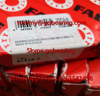 ประเภทเปิด FAG 61819-Y ผนังบาง หัวกลมคลุมลึก 95x120x13mm