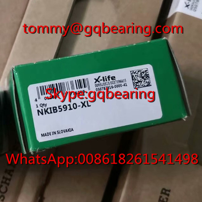 NKIB5910 คอมบิเนตเข็มม้วนหลอด INA NKIB5910-XL เข็มม้วน/มุมสัมผัสลูกกลองหลอด